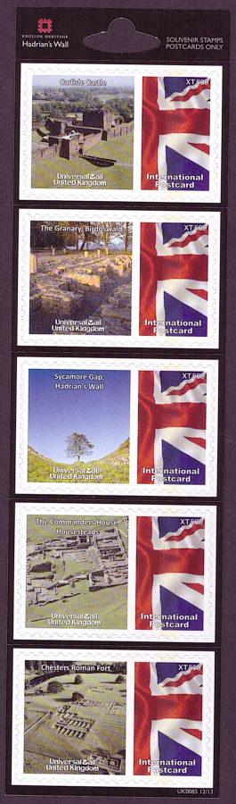 (image for) UK0085 Hadrian's Wall Universal Mail Stamps Dated: 12/13